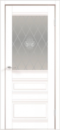 	межкомнатные двери 	Velldoris Эмили со стеклом эмалит белый