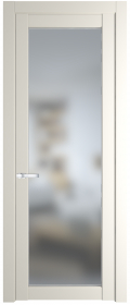 	межкомнатные двери 	Profil Doors 1.1.2/2.1.2 PD со стеклом перламутр белый