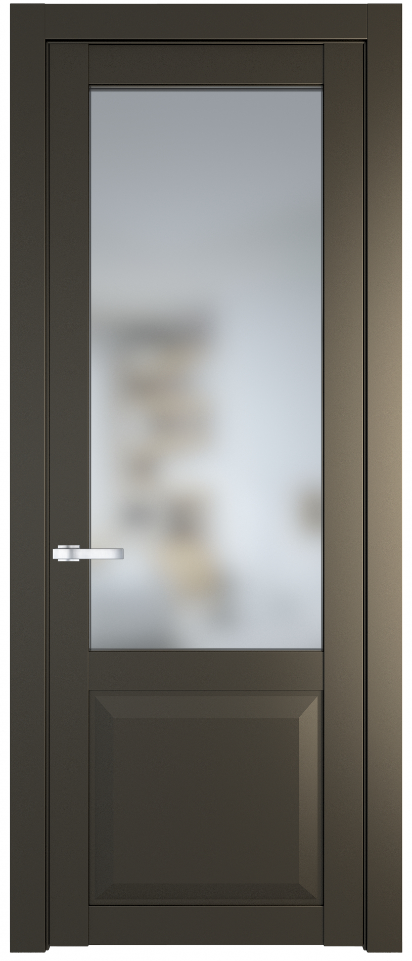 межкомнатные двери  Profil Doors 1.2.2 PD со стеклом перламутр бронза