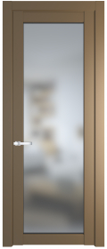 	межкомнатные двери 	Profil Doors 1.1.2/2.1.2 PD со стеклом перламутр золото
