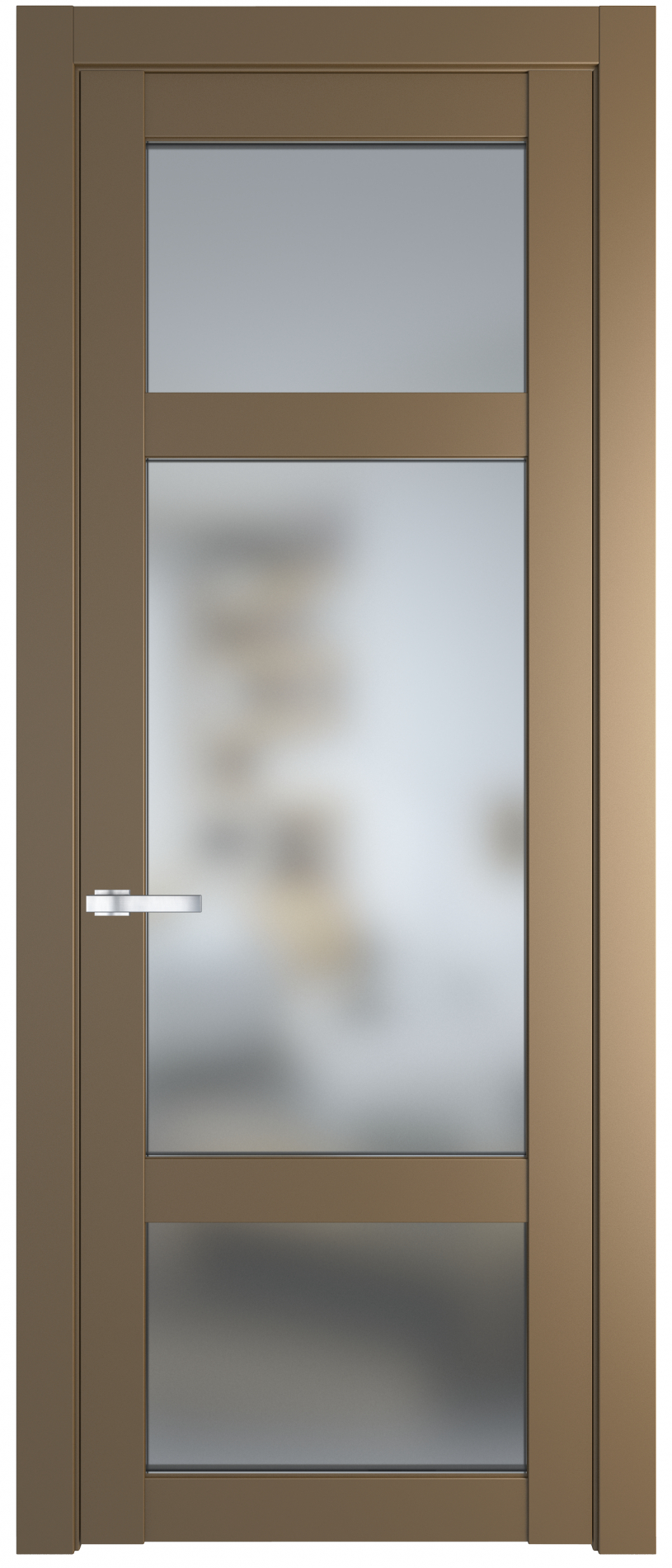 межкомнатные двери  Profil Doors 1.3.2 PD со стеклом перламутр золото
