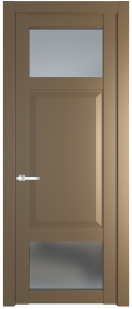 	межкомнатные двери 	Profil Doors 1.3.4 PD со стеклом перламутр золото
