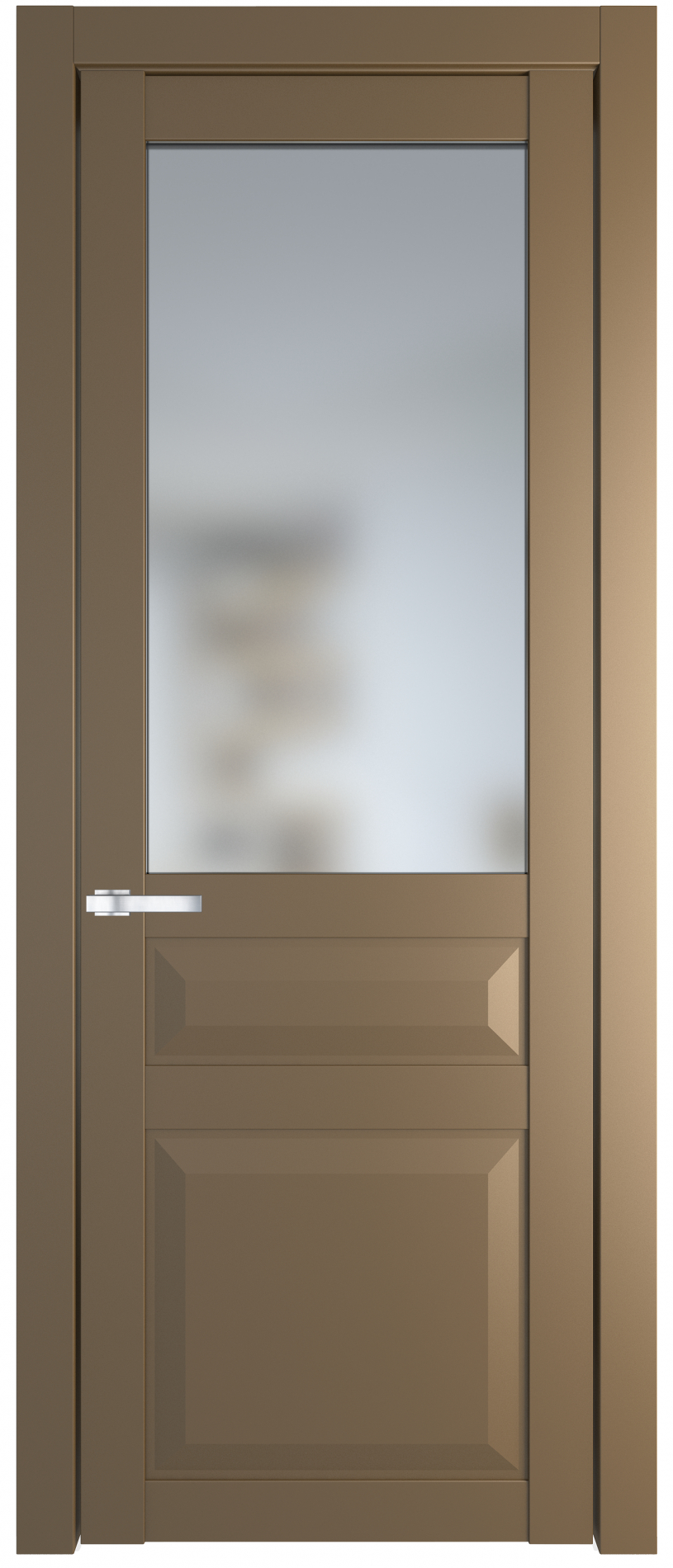 межкомнатные двери  Profil Doors 1.5.3 PD со стеклом перламутр золото