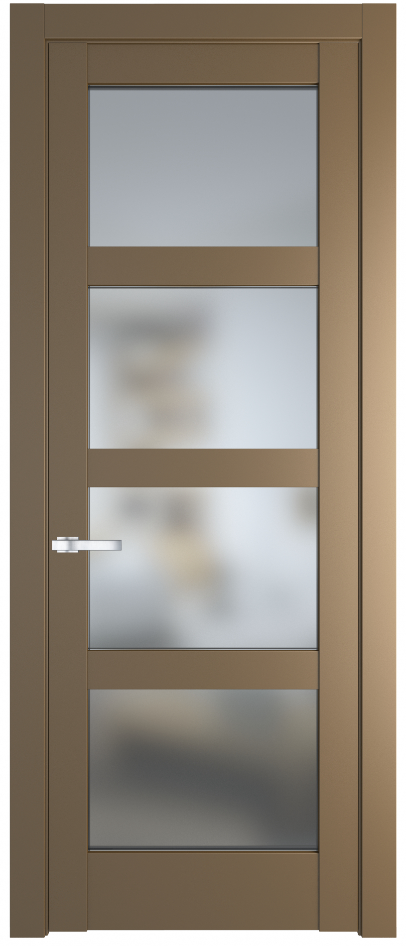 межкомнатные двери  Profil Doors 3.4.2/4.4.2 PD со стеклом перламутр золото