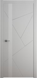 	межкомнатные двери 	Альберо Геометрия 6 белая эмаль серая