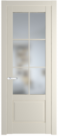 	межкомнатные двери 	Profil Doors 3.2.2 (р.6) PD со стеклом кремовая магнолия