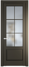 	межкомнатные двери 	Profil Doors 3.2.2 (р.6) PD со стеклом перламутр бронза