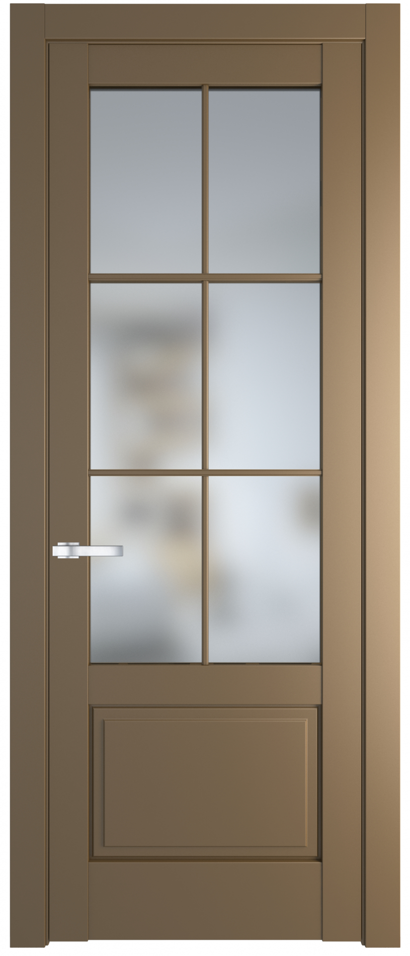 межкомнатные двери  Profil Doors 3.2.2 (р.6) PD со стеклом перламутр золото