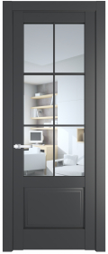 	межкомнатные двери 	Profil Doors 4.2.2 (р.6) PD со стеклом графит
