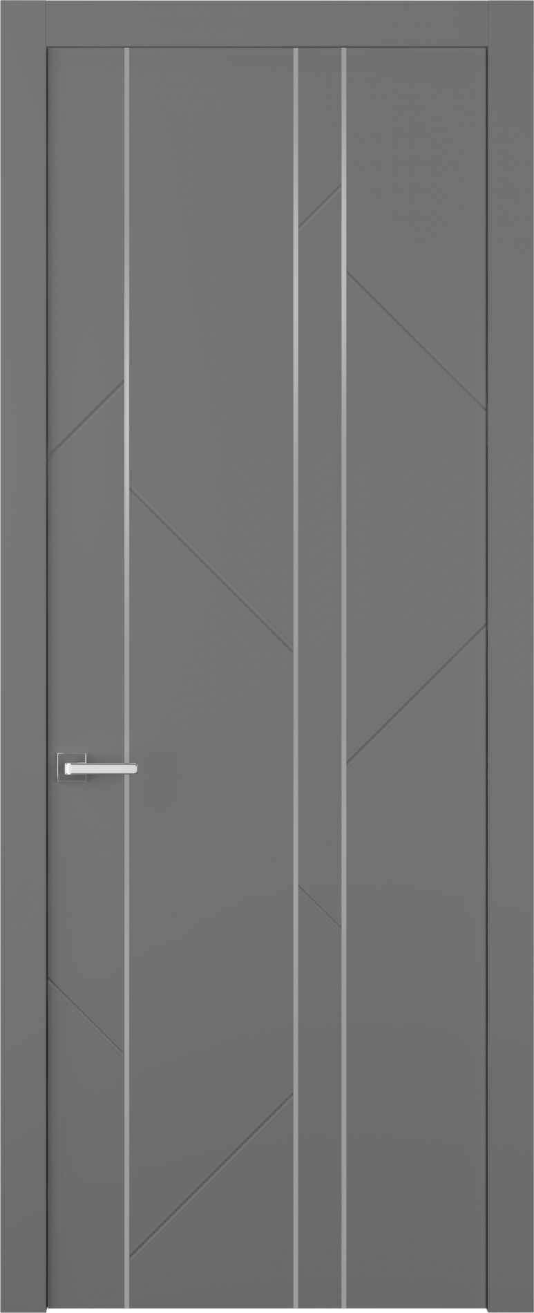 межкомнатные двери  Belwooddoors Флекс 1 хром эмаль графит