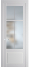 	межкомнатные двери 	Profil Doors 2.2.2 (р.6) PD со стеклом крем вайт