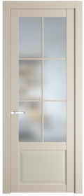 	межкомнатные двери 	Profil Doors 2.2.2 (р.6) PD со стеклом кремовая магнолия