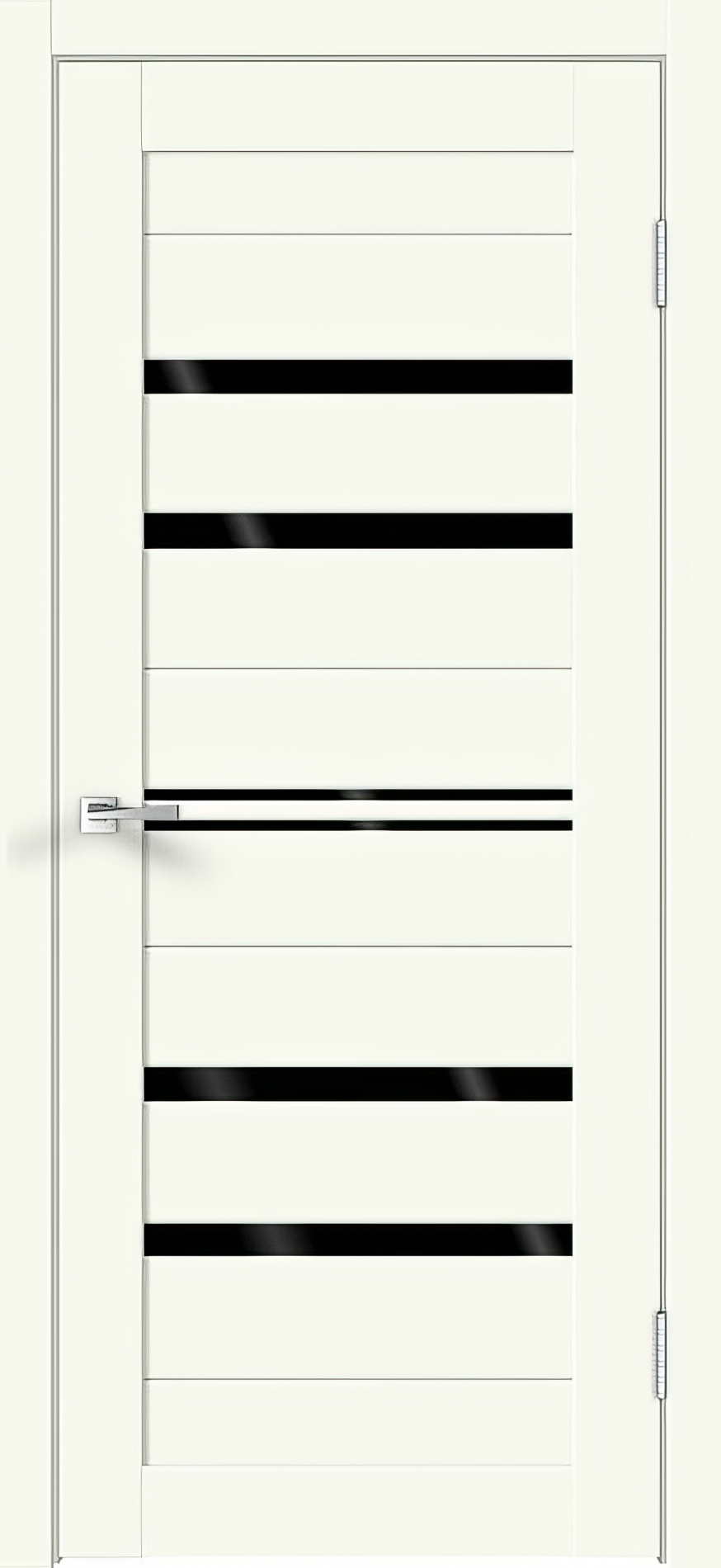 межкомнатные двери  Velldoris Xline 6 чёрный эмалит молочный