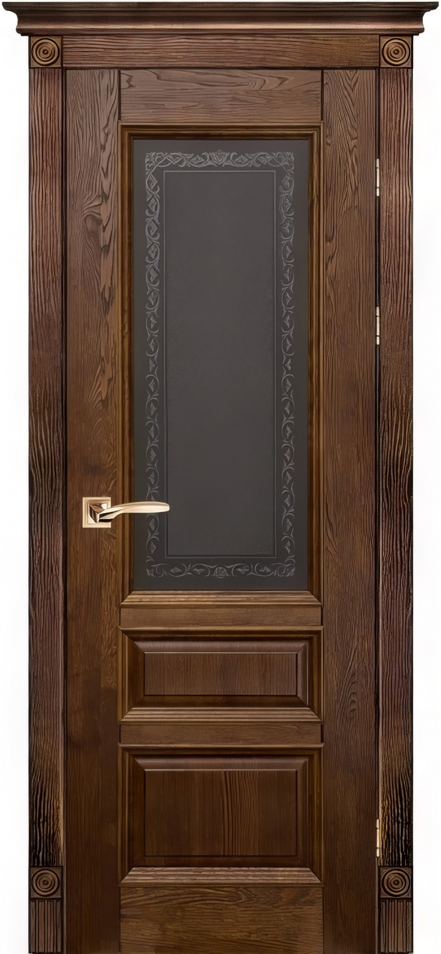 межкомнатные двери  Ока Аристократ 2 ДО Кристалайзер дуб dsw античный орех