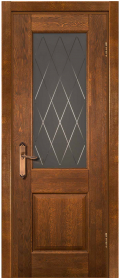 	межкомнатные двери 	Ока Классик 2 ДО гравировка дуб