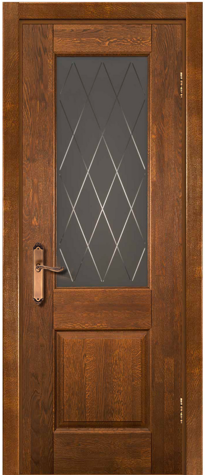 межкомнатные двери  Ока Классик 2 ДО гравировка дуб