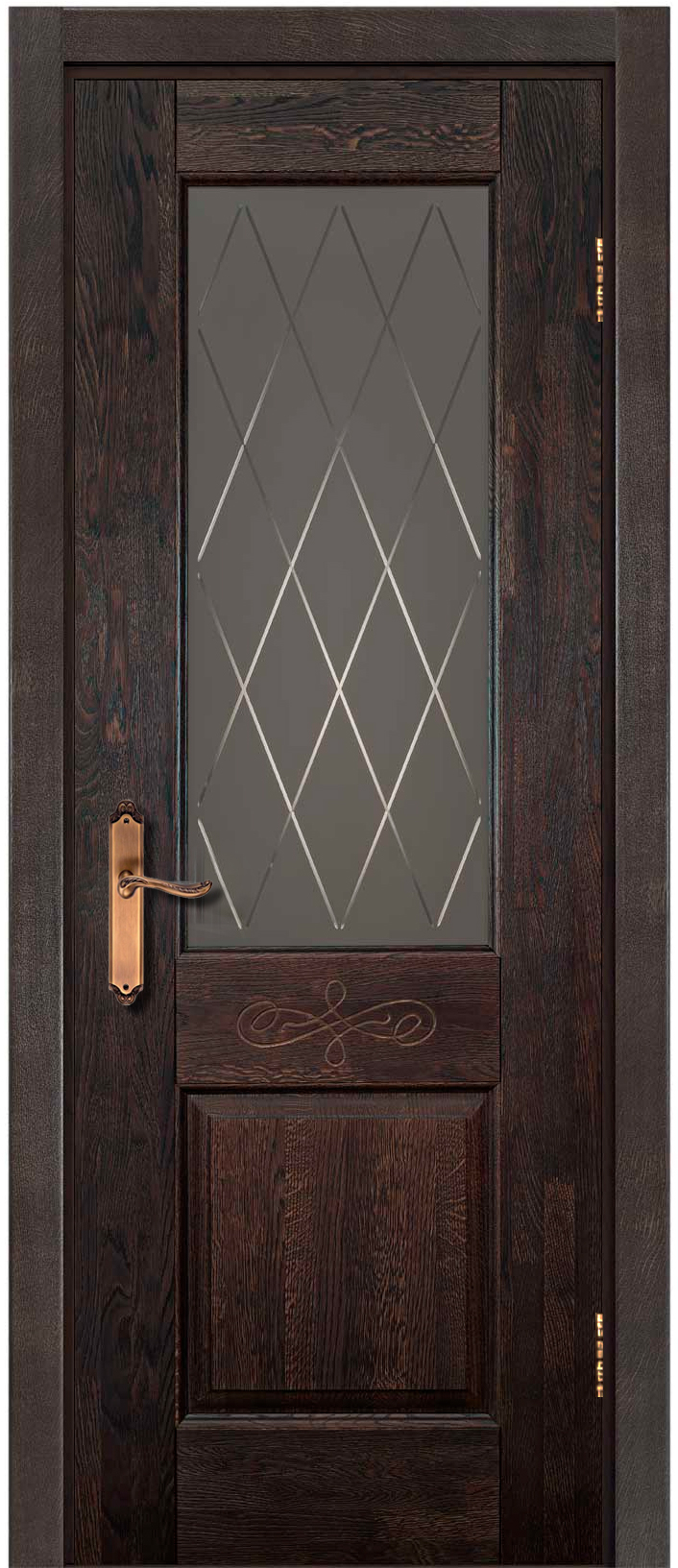 межкомнатные двери  Ока Классик 5 ДО гравировка дуб