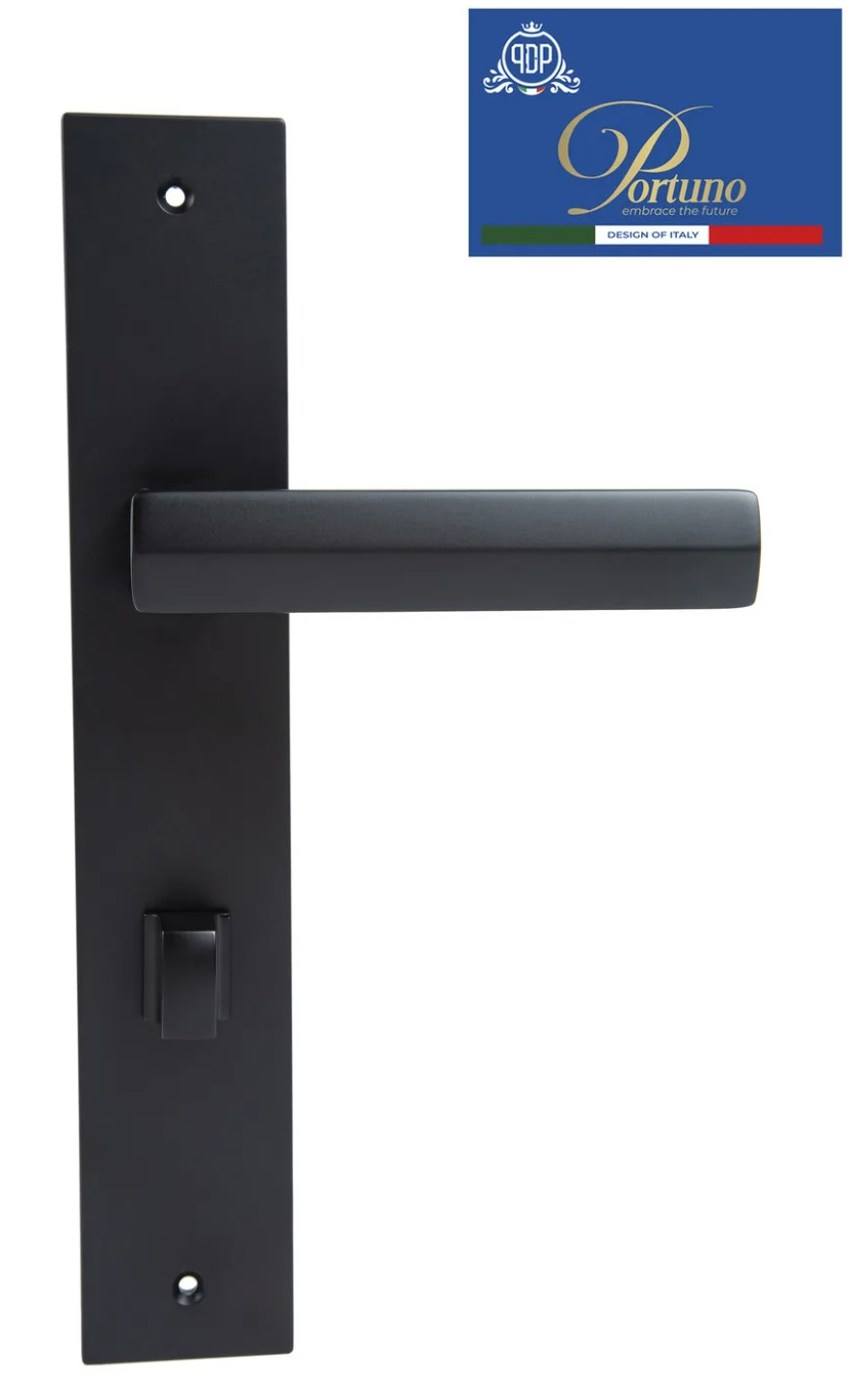 дверные ручки  Porta di Parma Alba (PDP) на планке матовый графит