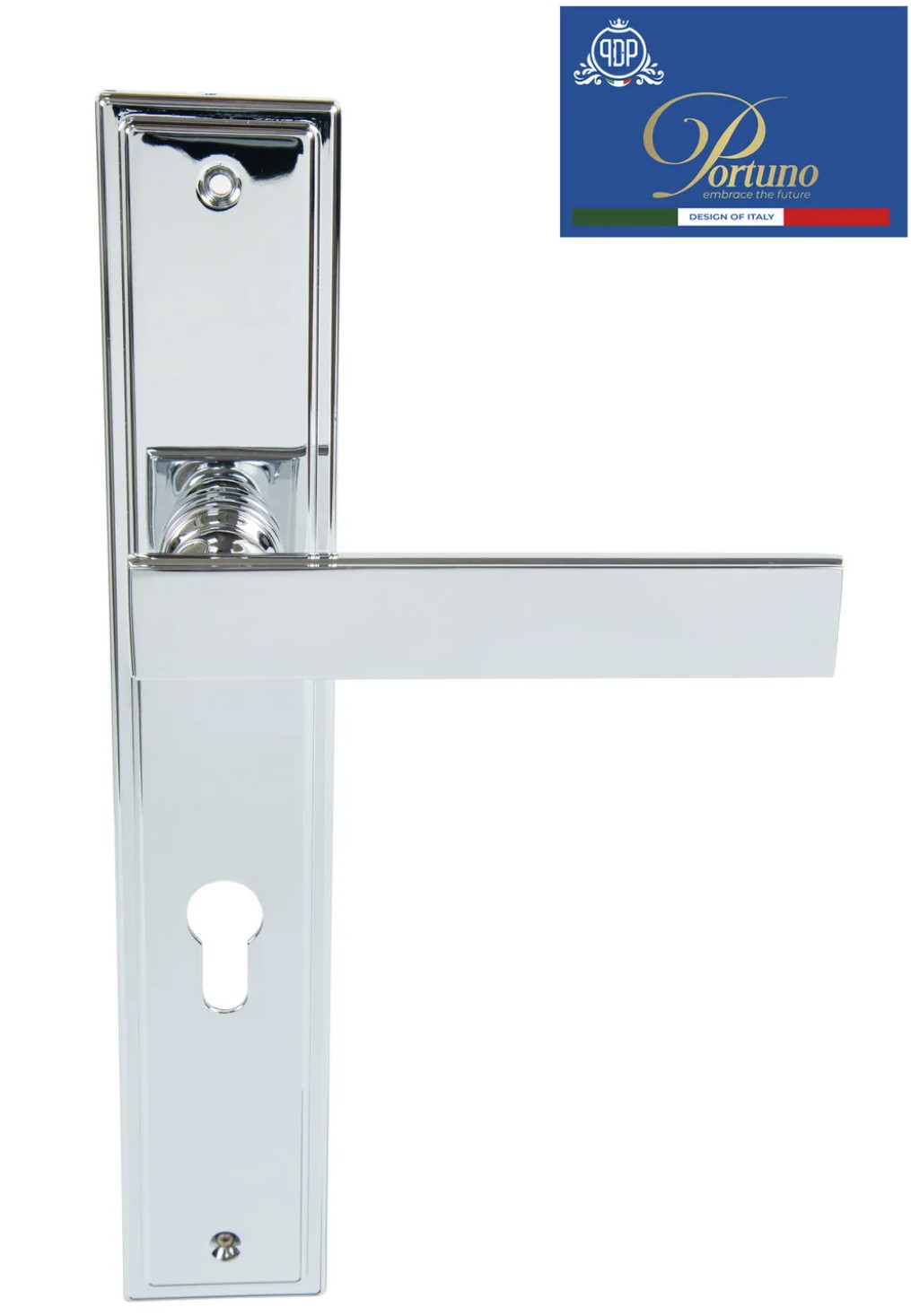 дверные ручки  Porta di Parma Star (PDP) на планке полированный хром