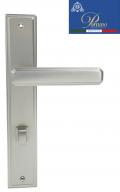 	дверные ручки 	Porta di Parma Pyramid (PDP) на планке матовый никель
