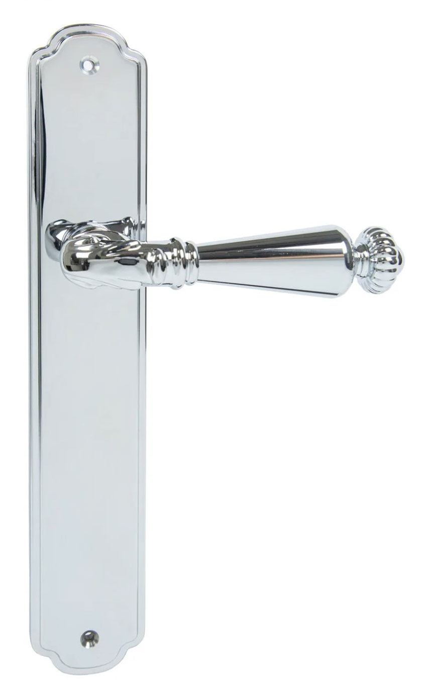 дверные ручки  Porta di Parma Ninfa (PDP) на планке полированный хром