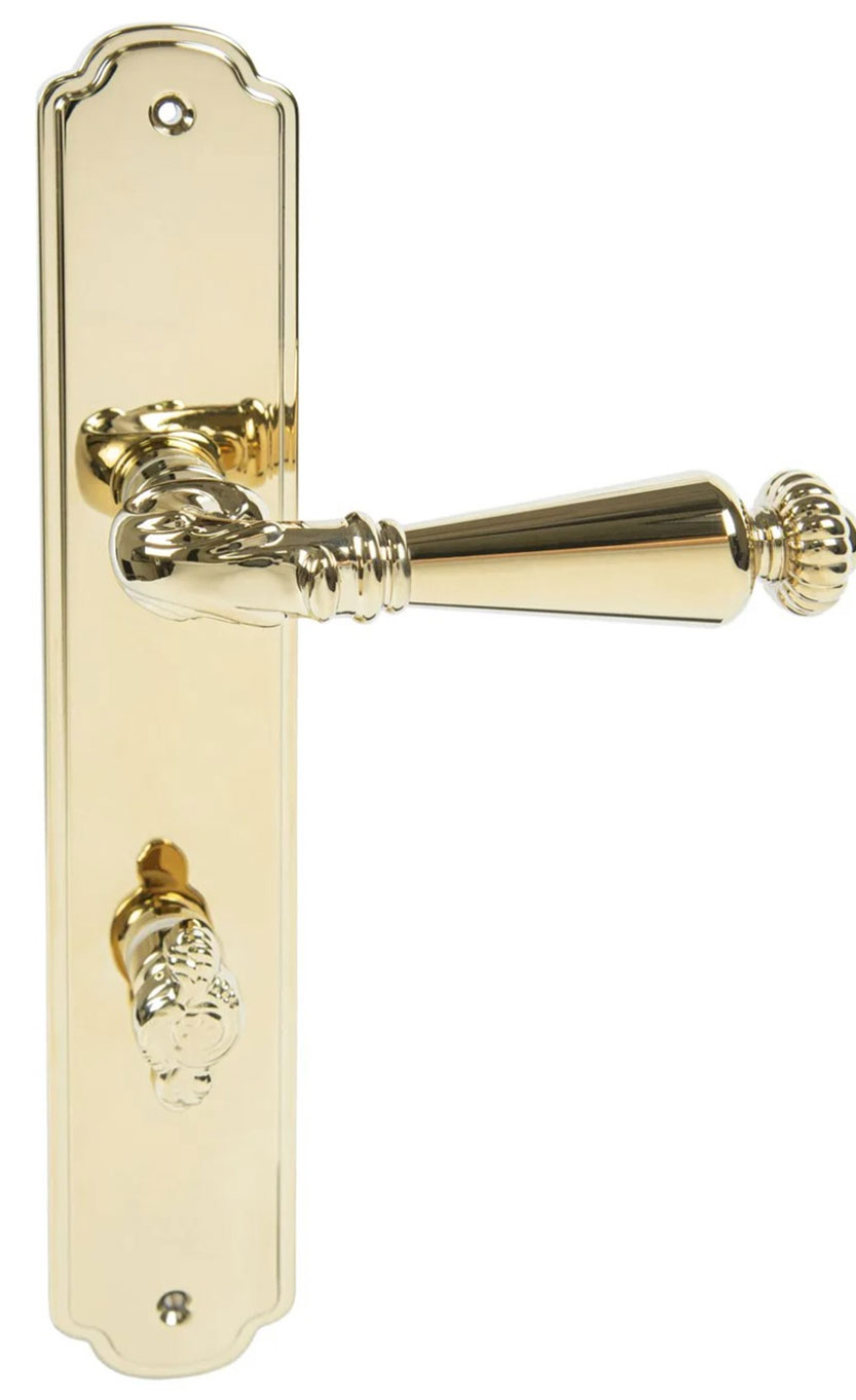 дверные ручки  Porta di Parma Ninfa (PDP) на планке полированное золото