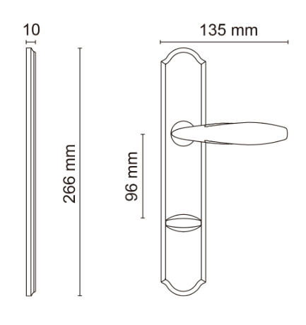 Anna на планке полированный хром
