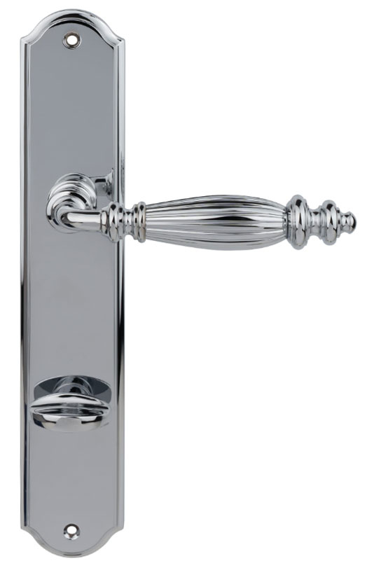 дверные ручки  Porta di Parma Siena на планке полированный хром