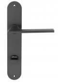 	дверные ручки 	Porta di Parma Alato на планке матовый графит