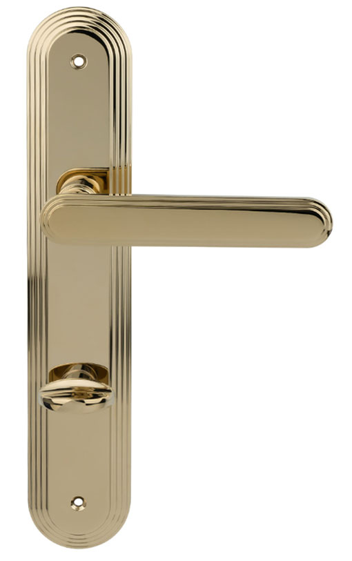 дверные ручки  Porta di Parma Chic на планке полированное золото