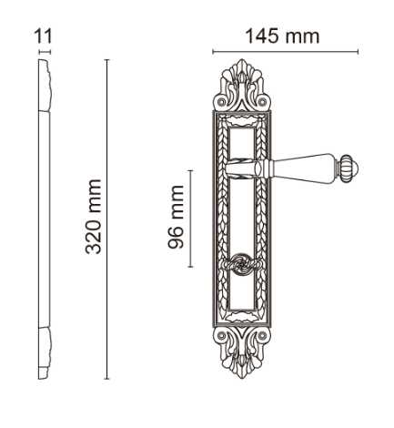 Ninfa на планке матовое кофе