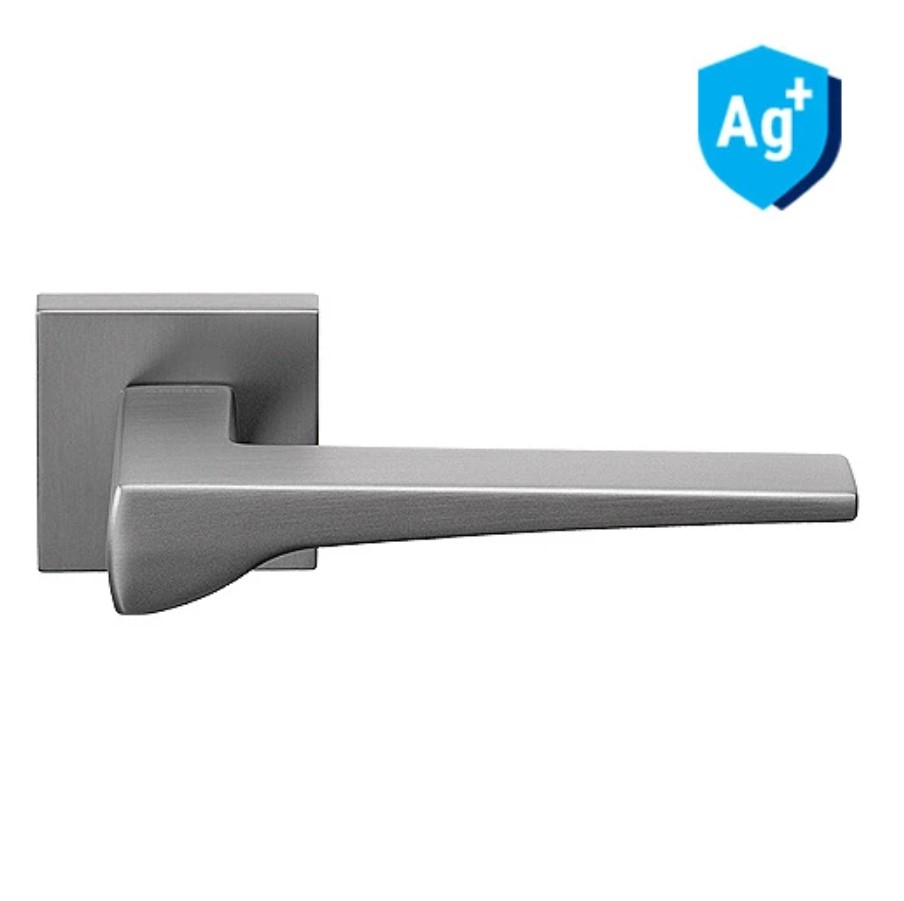 дверные ручки  Archie Sillur AG+ SALVO квадрат платиново серый