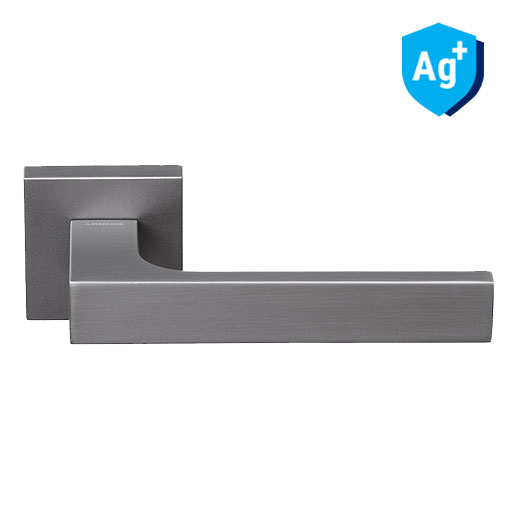 дверные ручки  Archie Sillur AG+ MURO квадрат платиново-серый