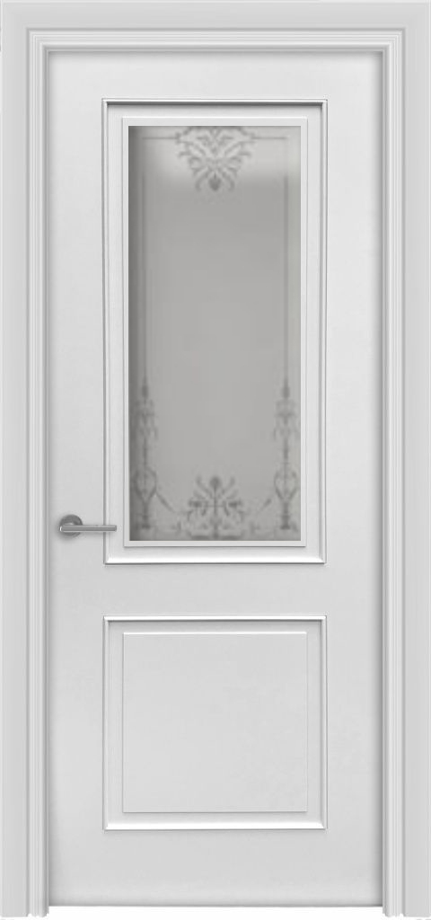 межкомнатные двери  ДвериПро Лайн 3/2 ДО-1 эмаль белая