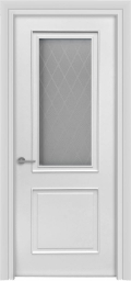 	межкомнатные двери 	ДвериПро Лайн 3/2 ДО-2 эмаль белая