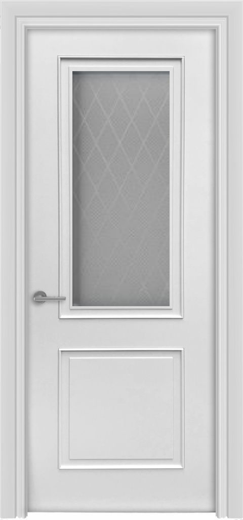 межкомнатные двери  ДвериПро Лайн 3/2 ДО-2 эмаль белая