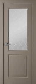 	межкомнатные двери 	Belwooddoors Альта витраж 39 эмаль мокко