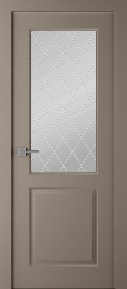 межкомнатные двери  Belwooddoors Альта витраж 39 эмаль мокко