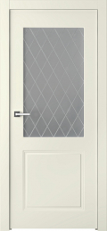	межкомнатные двери 	Belwooddoors Кремона 2 витраж 39 эмаль шампань