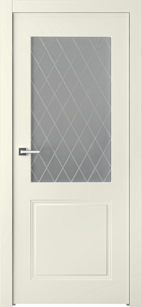 межкомнатные двери  Belwooddoors Кремона 2 витраж 39 эмаль шампань
