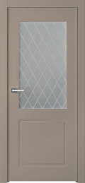 	межкомнатные двери 	Belwooddoors Кремона 2 витраж 39 эмаль мокко