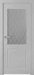 	межкомнатные двери 	Belwooddoors Кремона 2 витраж 39 эмаль пепельная