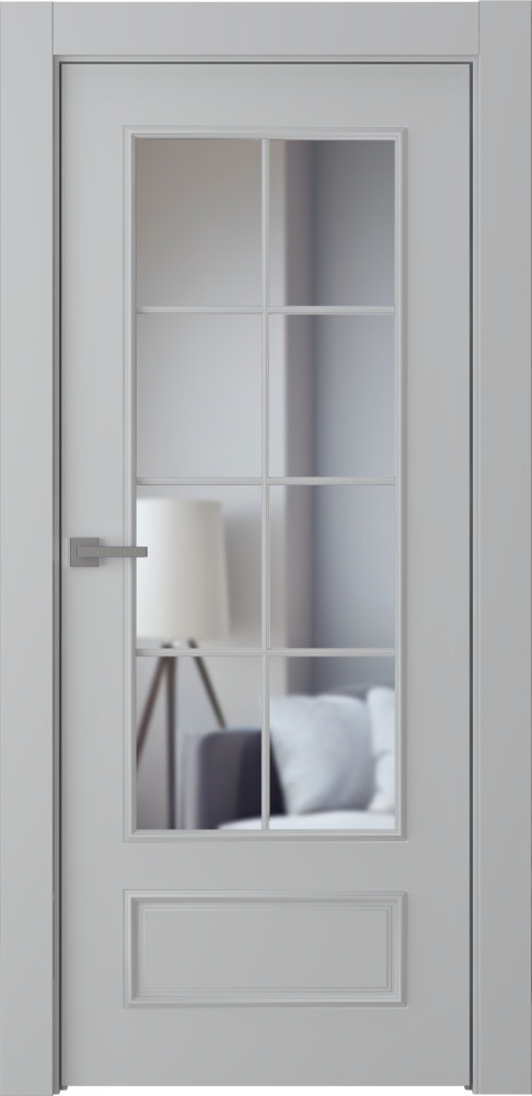 межкомнатные двери Belwooddoors Ламира 5 прозрачное эмаль пепельная