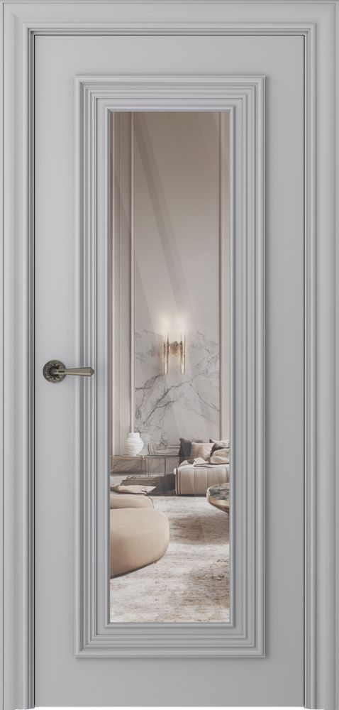 межкомнатные двери Belwooddoors Палаццо 1 зеркало эмаль пепельная