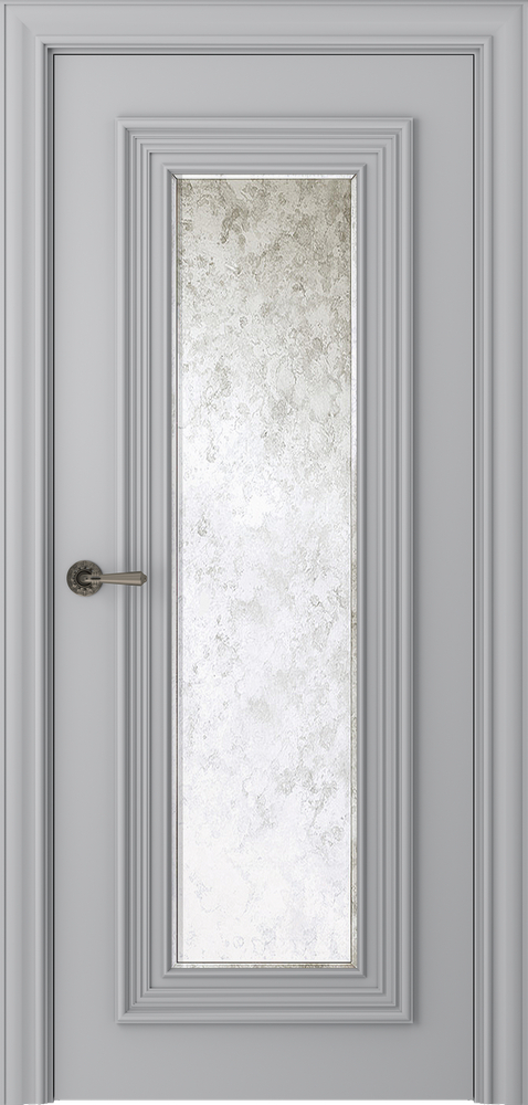 межкомнатные двери Belwooddoors Палаццо 1 зеркало состаренное эмаль пепельная