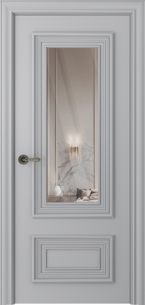 межкомнатные двери Belwooddoors Палаццо 2 зеркало эмаль пепельная