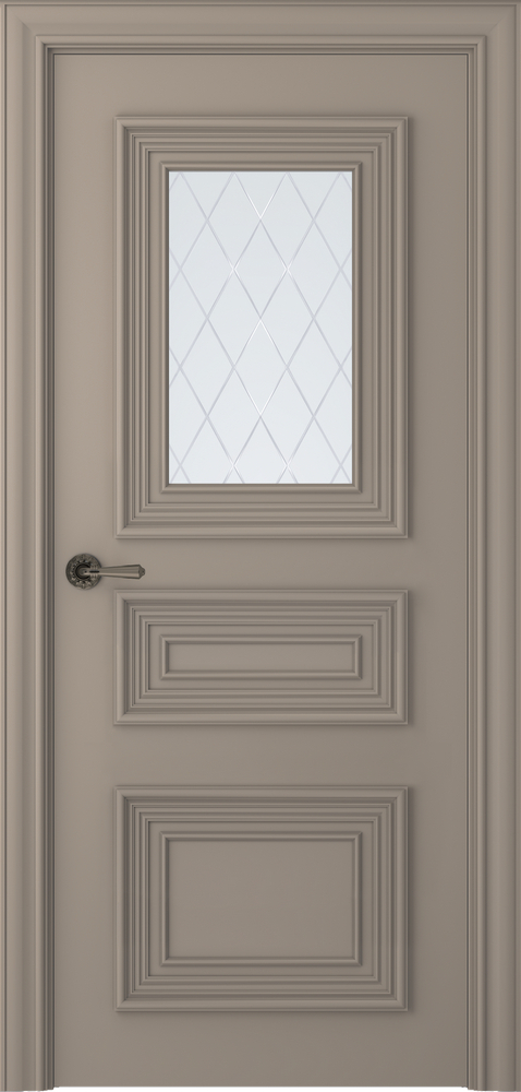 межкомнатные двери Belwooddoors Палаццо 3/1 витраж 39 эмаль мокко