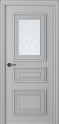 	межкомнатные двери 	Belwooddoors Палаццо 3/1 витраж 39 эмаль пепельная