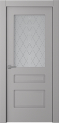 	межкомнатные двери 	Belwooddoors Роялти витраж 39 эмаль пепельная