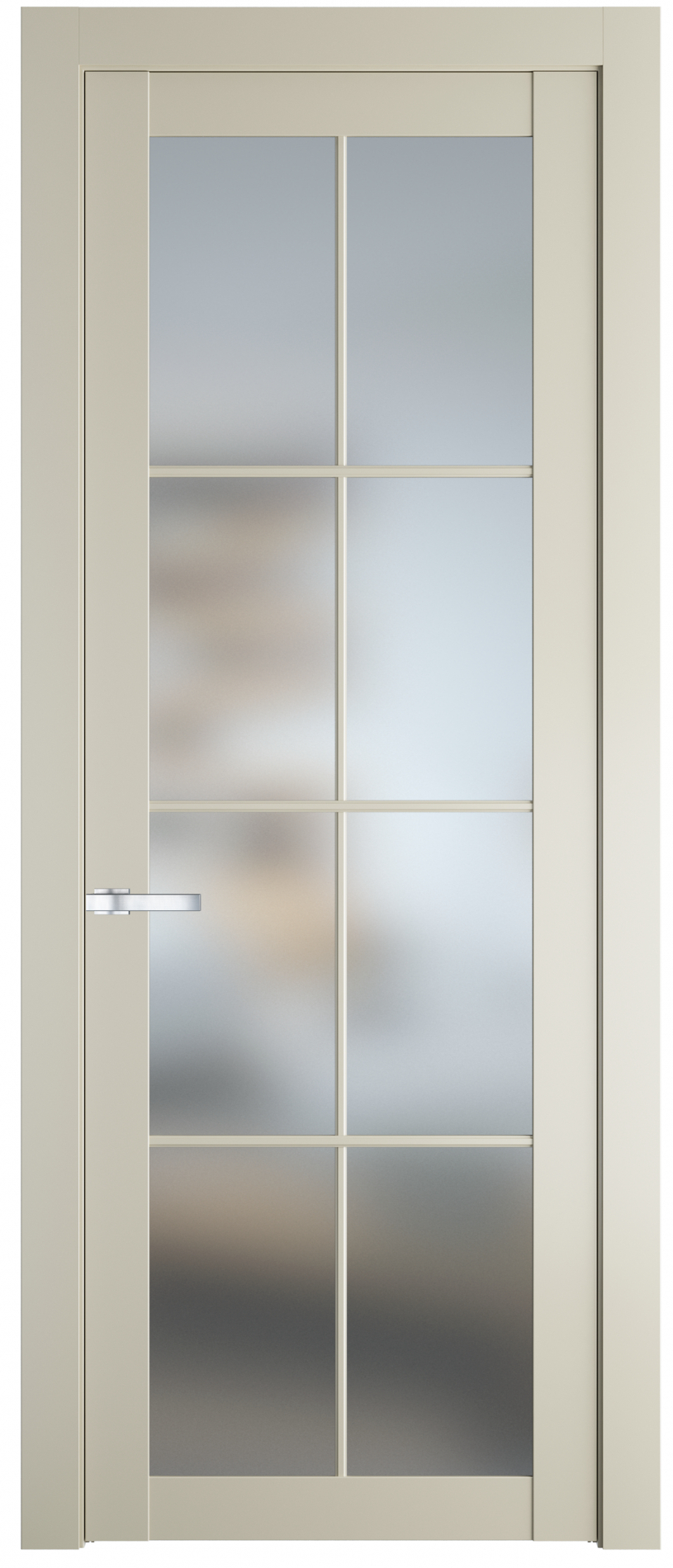 межкомнатные двери  Profil Doors 2.1.2 (р.8) PD со стеклом перламутр белый